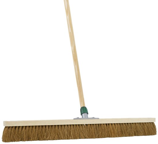 Betra Magazijnbezem - extra breed 100 cm - Binnenbezem - FSC hout - zachte kokos haren - steel 150 cm van Merkloos	
