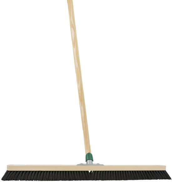 Betra Magazijnbezem - extra breed 100 cm - Binnenbezem - FSC hout - zachte paardenhaar kop - steel 150 cm van Merkloos	