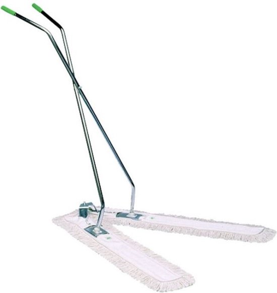 BETRA - Schaarzwabber met steel - 2 x 100 cm - met katoen hoezen