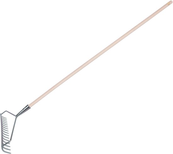 Beugelhark - verzinkt staal - 16 tanden - inclusief steel 130 cm van AVRAG.