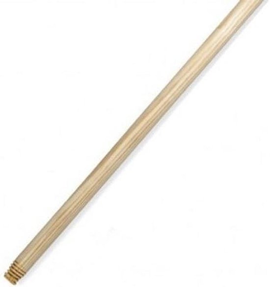 Beukenhouten Bezemsteel 130 cm - Stevige Houten Steel met 23,5 mm Diameter, Duurzaam en Veelzijdig voor Huishouden en Tuin van Merkloos	