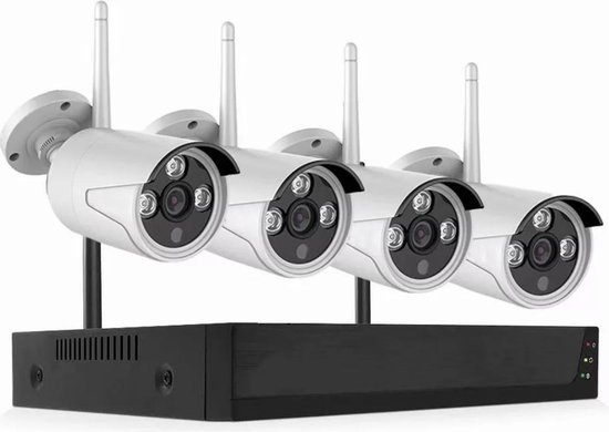 Beveiligingscamera set met 4 Cameras - Nachtzicht - Outdoor Buiten - Home Security Camera Systeem - Wifi Camera Set - - Motion Detector - Wifi verbinding van SAPOSEL