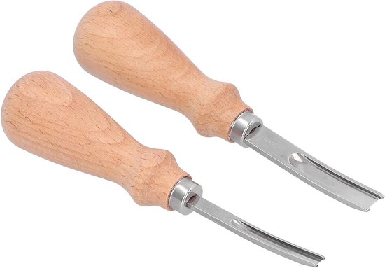 Beveler Tool voor Leer - Dunner Mes Edger met Houten Handvat - Leathercraft Beveller voor Hout en Staal van Merkloos	