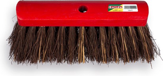 Bezem 30 cm rood gelakt van Boma