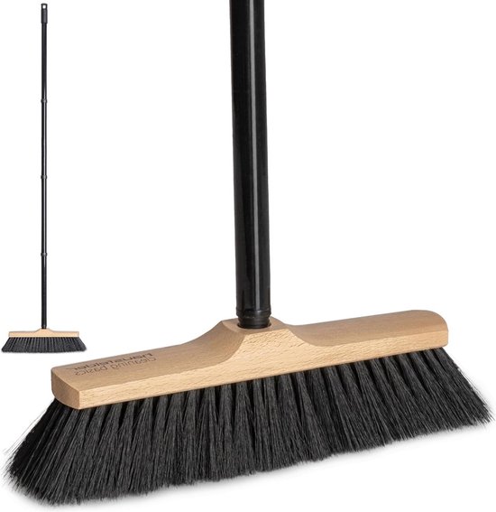 Bezem 30cm breed stofbindende binnenbezem met zachte haren van Sorbo