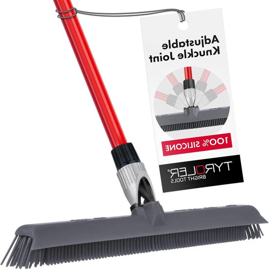 Bezem 40cm Zuigmond - Siliconen Lang Handvat - Huisdier Mensenhaar Tapijten Vloer - Waterbestendig Wasbaar van KSTOOLS