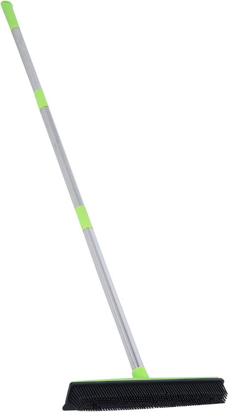 Bezem 48 Inch Telescopische Ontharingsbezem Voor Huisdieren - Zachte Duwbezem Met Zuigmond - Huishoudelijke Schoonmaakvloer Binnen Buiten - Groente van Prosperveil