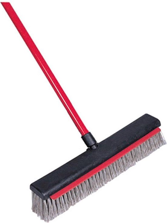 Bezem borstel en handvat van polypropyleen - 165 x 46 x 9 cm - veelkleurig - eenheidsmaat van Eres