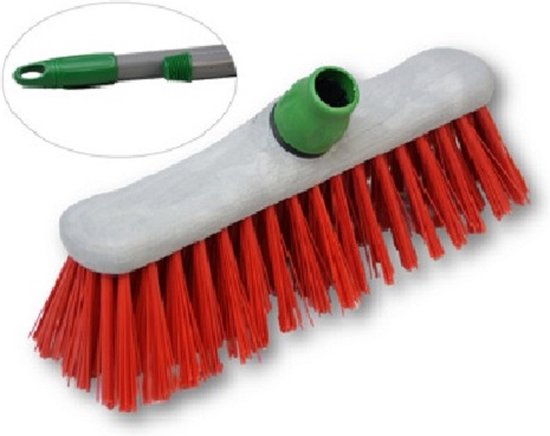 Bezem buiten - Straatbezem voor buiten - Bezem met steel - 100% gerecycled plastic - 30 cm van Gardymax