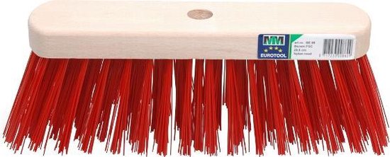 Bezem FSC 29cm, kunstvezel rood MM van Vero.