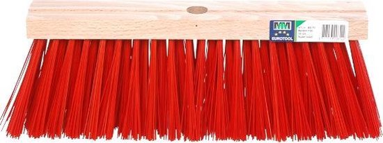 Bezem FSC 35 cm, kunstvezel rood van Vero.