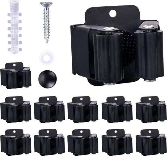 Bezem houder muur - tuingereedschap ophanging - 12 stuks van Beneges