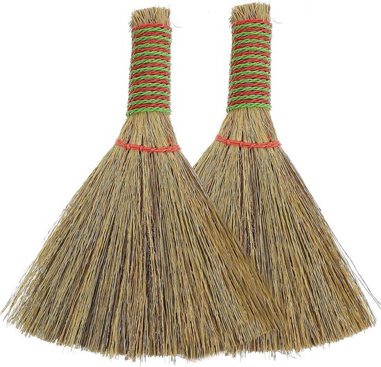 Bezem keukenreiniging - Thaise grasbezem en kinderbureau reinigingsbezem met zachte stroharen van Cnxus