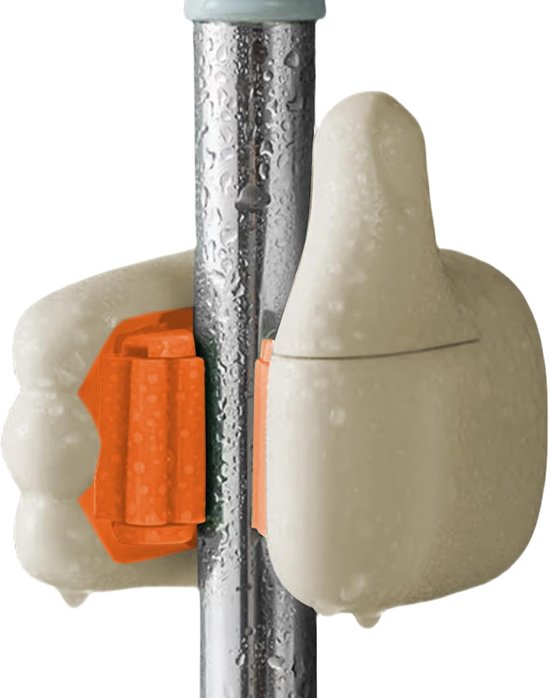 Bezem muurbeugel, dweil opbergrek, zware muurbeugel, antislip multifunctionele messenhouder voor tuingereedschap, trimmer, schep, hark van Merkloos	