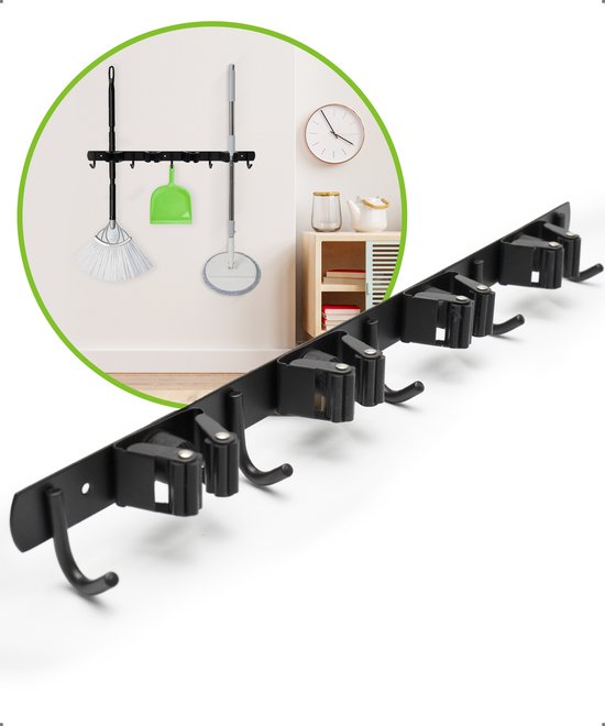 Bezem ophangsysteem tuingereedschap - Bezemhouder - tuingereedschapsrek - Ophanghaken - Tuingereedschap ophangsysteem van GELROKOlano