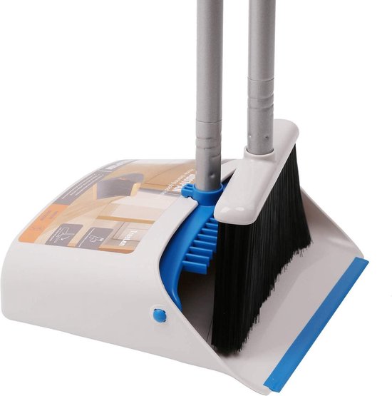 Bezem Stofpan en borstel sets - 103cm 132cm uitschuifbare handgreep - huis lobby keuken kantoor van genialxs