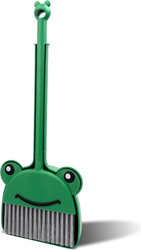 Bezem stofzuigerset voor kinderen - Mini-reinigingsset groene kikker van Ecoiffier