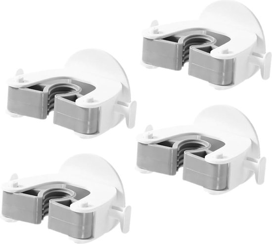 Bezemhouder - 4 stuks - Zelfklevend - Bezem Houder - ABS - Bezem Ophangsysteem - Bezem Houder - Tuingereedschap - Gereedschapshouder - Wit - Sterk hechtingsvermogen - Zonder Boren van Apura