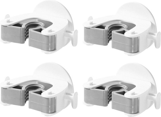 Bezemhouder - 4 stuks - Zelfklevend - Bezem Ophangsysteem - Gereedschaphouder - Wandhouder - Gereedschapshouder - Gereedschapshouder - met Ophanghaken - Mop Ophangsyteem - Hanger Achter de Deuren - Badkamer Accwssoires - gereedschap houder van Topylife