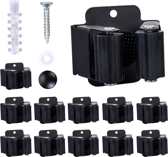 Bezemhouder muur - Apparaathouder tuingereedschap ophanging wandhouder gereedschaphouder muur van Merkloos	