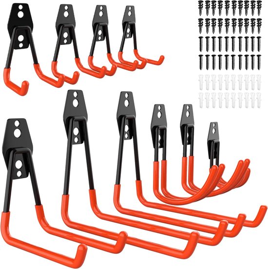 Bezemhouder Wand / Bezemhouder - Gereedschap houder - Bezem ophangsysteem Multi Wand Houder - Hanging system garden tools - 10 hooks van Bellson