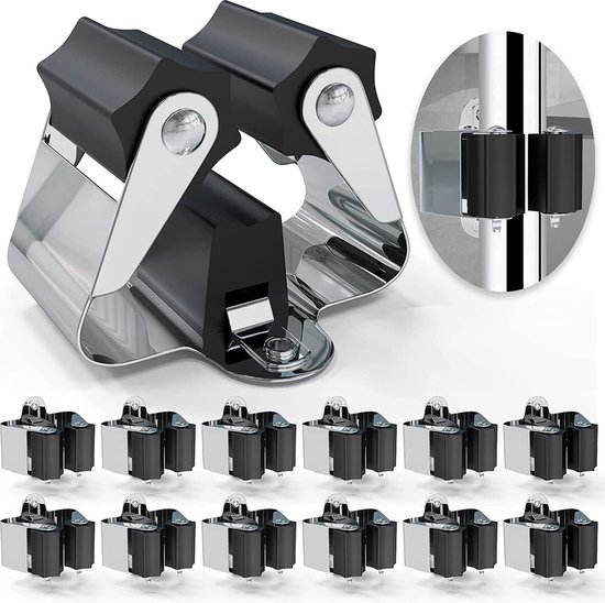 Bezemhouder Wand / Bezemhouder - Gereedschap houder - Bezem ophangsysteem Multi Wand Houder - Hanging system garden tools - 12pcs van iBella Living