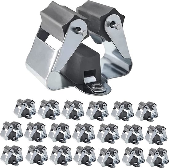 Bezemhouder Wand / Bezemhouder - Gereedschap houder - Bezem ophangsysteem Multi Wand Houder - Hanging system garden tools - 20 Pieces van Merkloos	