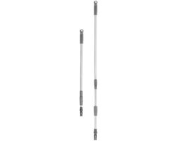 Bezemsteel Edelstaal Telescopische 94-158 cm - Bezem Steel - Mop van Merkloos	