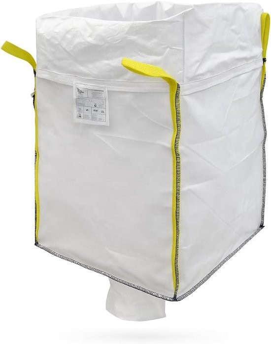 Big Bag - Afvalzak - Bulk Goederen Transport - Met Vulschort Uitloop - 90x90x110cm van Merkloos	