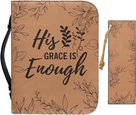 Bijbelhoezen voor 10,2 x 7,4 x 1,5 inch - PU-bladwijzer - boekomslag - beschermhoes met ritssluiting - afneembare armbandhoezen - plantenpatroon - cadeaus voor vrienden van Merkloos	