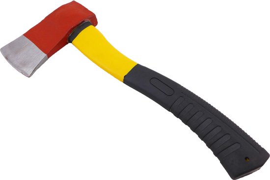 Bijl - 2LB - Fiberglas - Handvat - Glasvezel - Rood - Geel - Zwart van Silverline