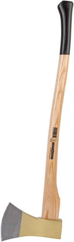 Bijl - Hakbijl - Zware hakwerkzaamheden - Gewaxte essenhouten steel - 2250 gr - Beige