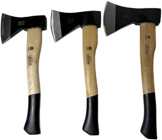 Bijl Set - Tuinbijl Kloofbijl - Hout Bewerken - Drie Gewichten - 600 800 1000g