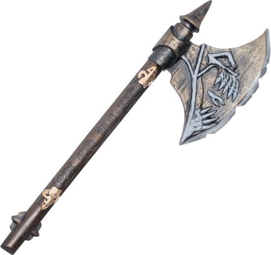 Bijl voor Schedelkrijger - 68 cm - Middeleeuwse Ridderaccessoires - Perfect voor Carnaval en Themafeesten van Merkloos	