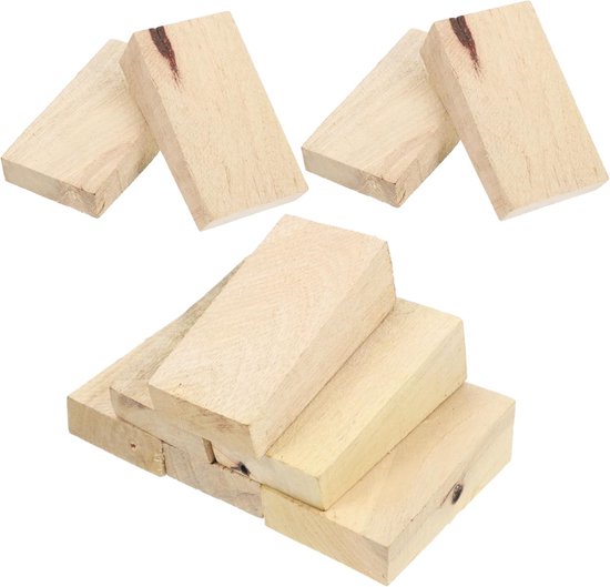 Bijlsteel Wiggen - Houten Wiggen Set - Gereedschap Reparatie - 10 Stuks Pakket - 3.14x1.77x0.98 Inch - Natuurlijk Hout