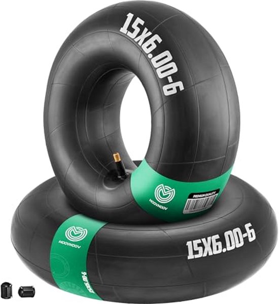 Binnenbanden 15 x 6,00 – 6 met recht ventiel TR13 – vervangende luchtkamers voor zitmaaiers, trolleys en kruiwagens van Merkloos	