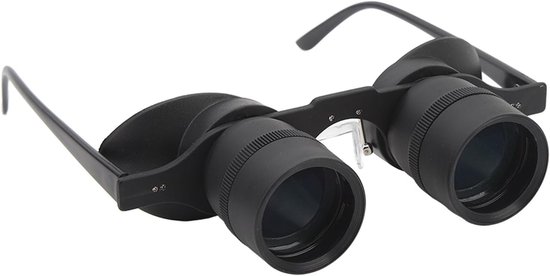 Binocular Glasses Handsfree, 10x Zoom Optic Binocular Glasses with 3 Polarized Lenses, Adjustable HD Portable Binoculars and Opera Glasses for Fishing, Bird Watching, Tv, Sports van Merkloos	