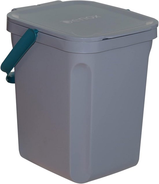 Bio afvalemmer 10 liter met deksel en koolstoffilter voor GFT afval van Merkloos	