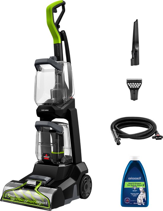 BISSELL PowerWash Pet - Tapijtreiniger - Verwijdert vuil en huidschilfers van huisdieren - 600 W zuigvermogen - Lichtgewicht - Twee reservoirs - Met snoer - 3878N van BISSELL