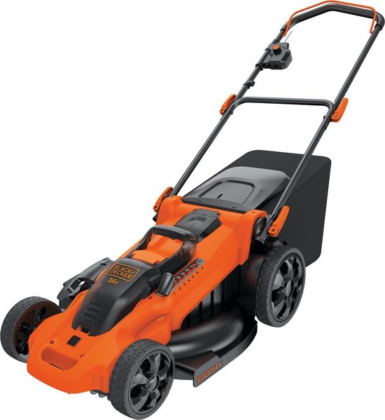 BLACK+DECKER 36V Grasmaaier 48cm maaibreedte, 2x2Ah 2 batterijen inclusief accu en lader - CLMA4820L2-QS van Merkloos	