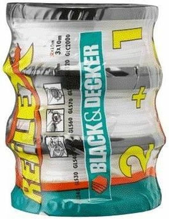 BLACK+DECKER 3X spoel en draad 10m 1.6mm - A6485-XJ