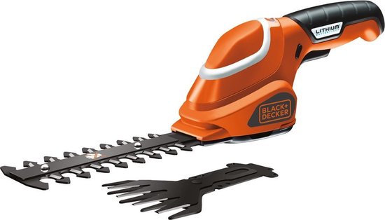 BLACK+DECKER 7V Gras- en struikschaar combiverpakking met Li-ion accu - GSL700-QW