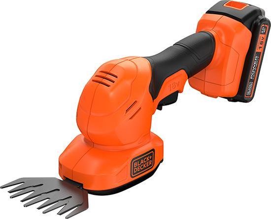 BLACK+DECKER BCSS18D1-QW - Heggenschaar - Gras- en Struikschaar - Verwisselbare bladen - Incl. accu en lader van BLACK+DECKER
