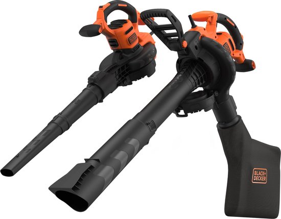 BLACK+DECKER BEBLV300SB-QS Bladblazer - 404 km/u - 3000W - Zuig- en blaasfunctie - Gesnoerd van BLACK+DECKER