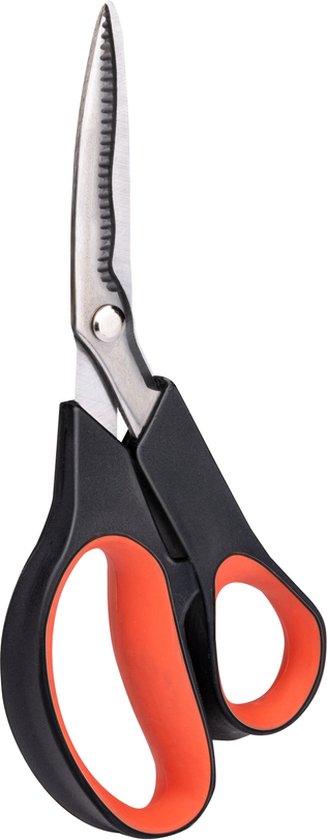 BLACK+DECKER Bloemenschaar - Multifunctionele Tuinschaar - Snijblad van Staal - Kunststof Handvat - Bloemensnijder en Snoeischaar - Zwart/Oranje van BLACK+DECKER