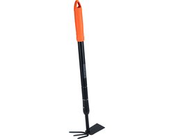 BLACK+DECKER Cultivator met Schoffel - Tuinhark en Schoffel - In Lengte Verstelbaar 66-101CM - Cultiveren en Onkruid Wieden - Zwart/Oranje van BLACK+DECKER