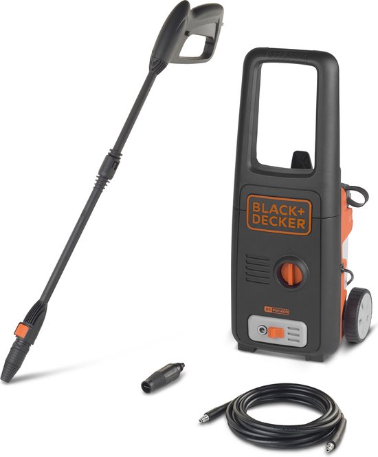 BLACK+DECKER Hogedrukreiniger BXPW1400PE - 8 Accessoires - 1400W - 110 Bar - 390 l/u van BLACK+DECKER