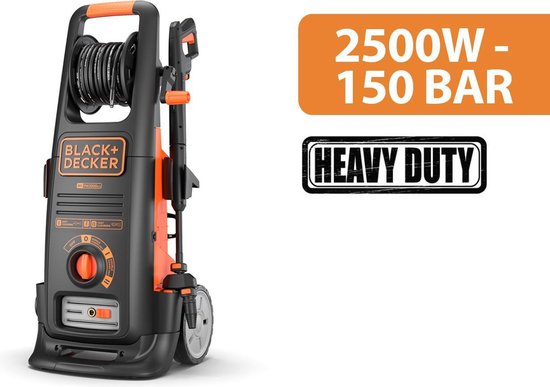 BLACK+DECKER Hogedrukreiniger BXPW2500DTS - 150 bar - 2500 watt - Max Debiet 810 l/u van BLACK+DECKER