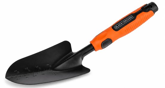 Black+Decker Plantschepje met Maatverdeling - Metalen Tuinschepje 35 cm van BLACK+DECKER