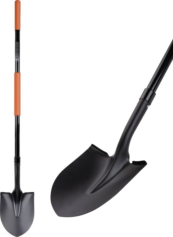 BLACK+DECKER Schep - 148 CM - Roestvrij - Koolstofstalen Kop en Glasvezel Handvat - Zwart van BLACK+DECKER